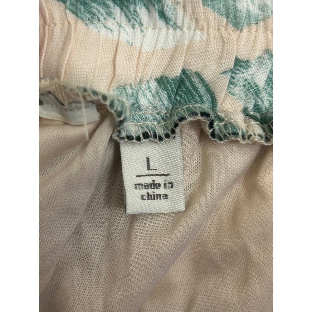 Unbranded Tropical Palm Flowy Midi Maxi Skirt Sz L Button VTG Boho Resort READ - Picture 4 of 4